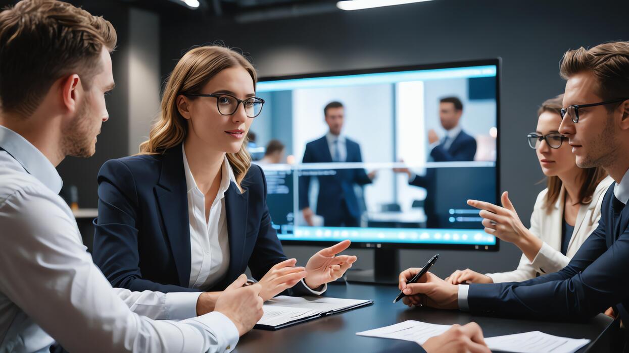 Leadership team reviewing a stalled process together in a boardroom