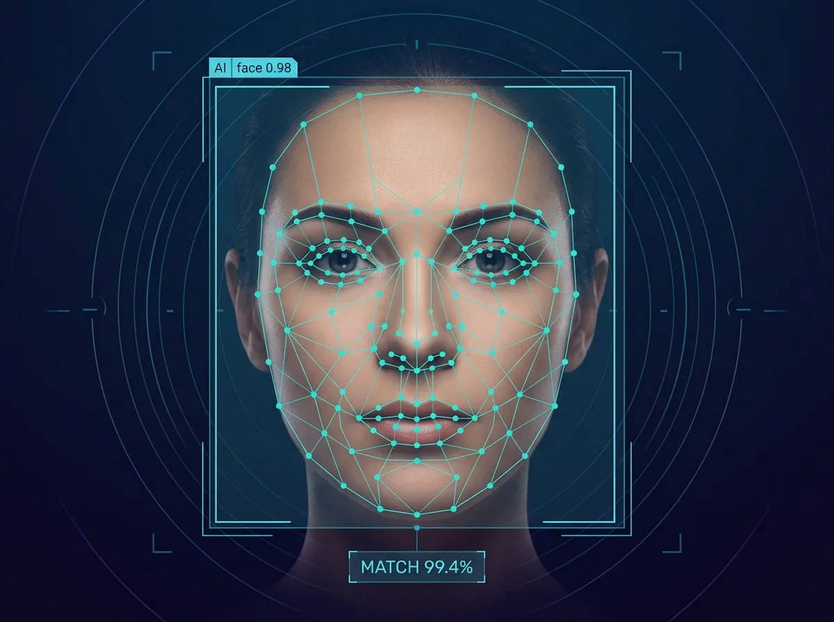 Face captured by an access-control camera during identity verification