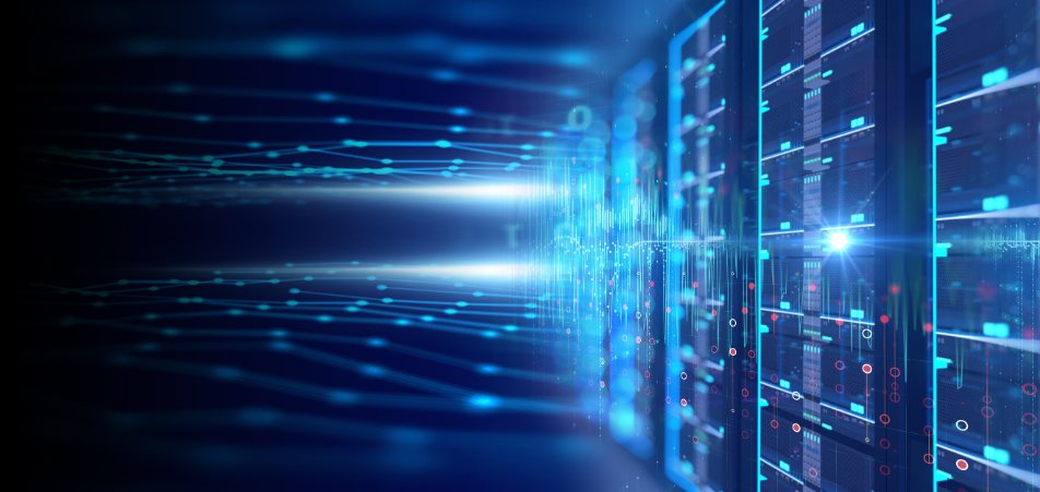 Data streaming through an illuminated data centre aisle