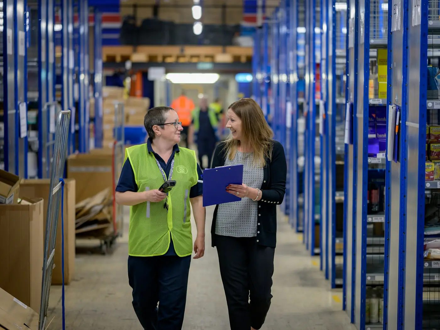 An operations lead reviewing live inventory levels on a tablet