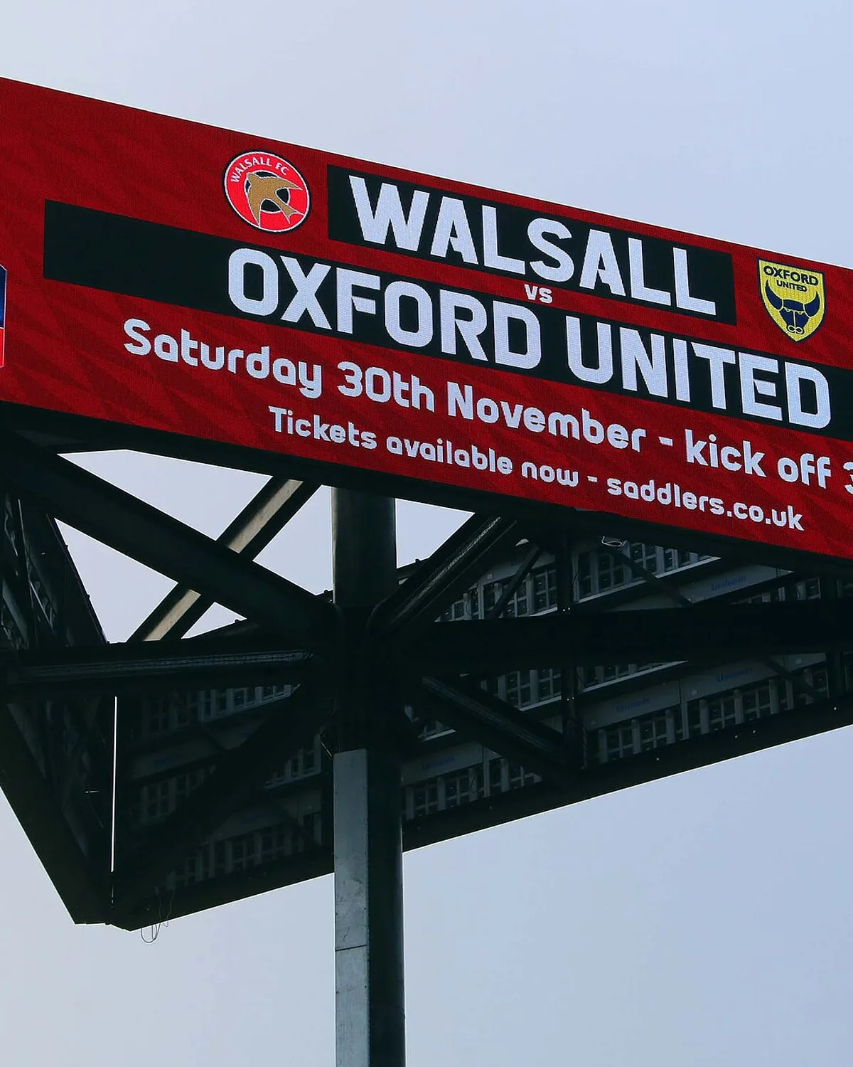 Perimeter advertising boards around a stadium pitch
