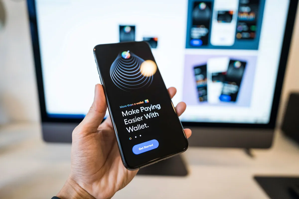 A digital wallet interface open on a smartphone