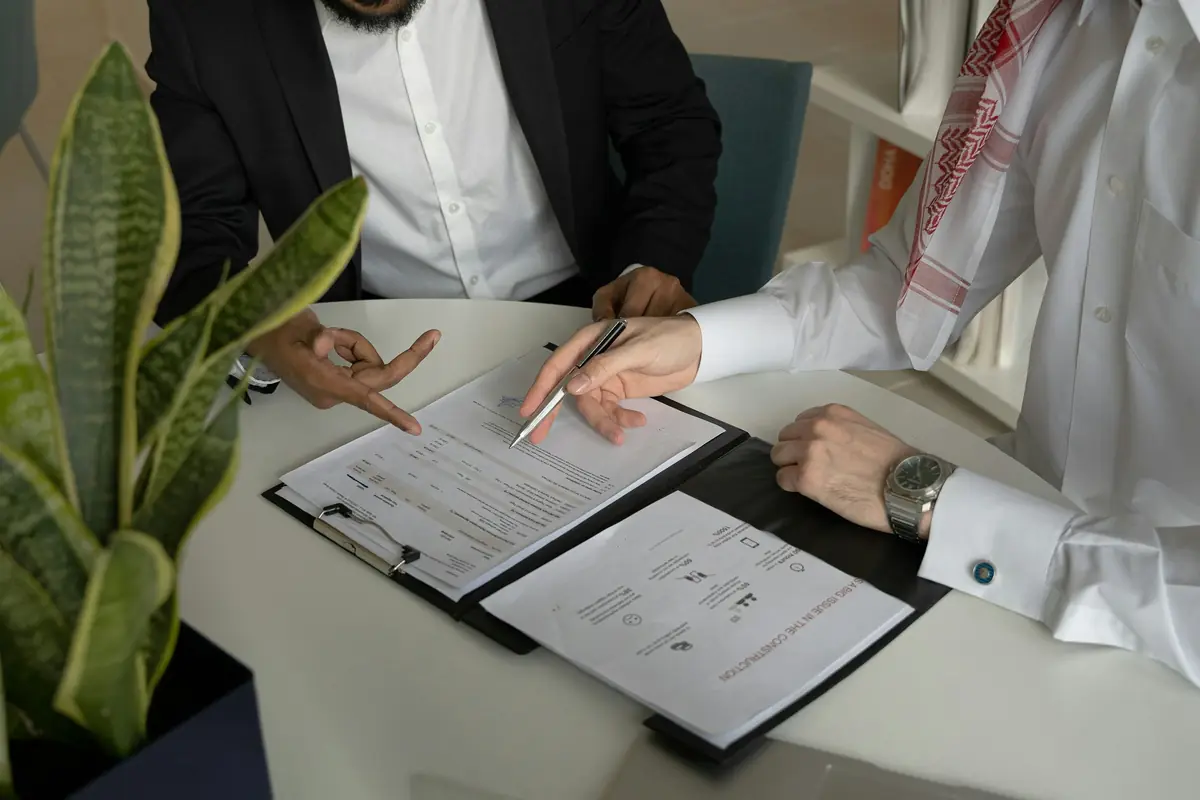 A buyer running a digital procurement workflow on a laptop